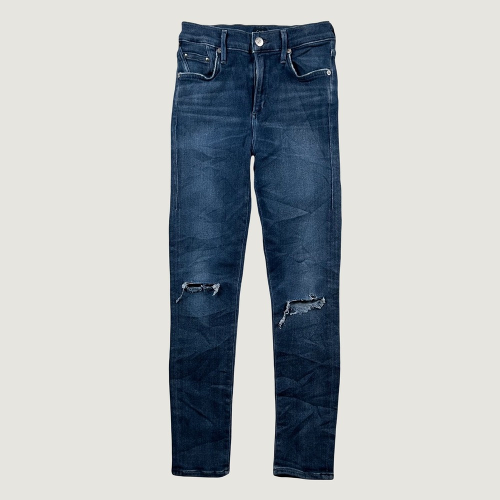 Citizens of Humanity Rocket Crop Jeans Womens High Rise Skinny 26 Dark Blue